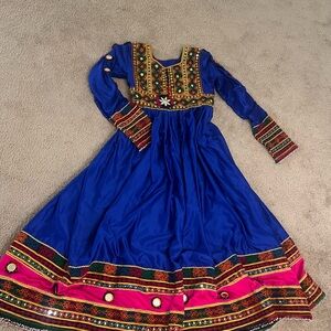 Vibrant  Afghan Embroidered Dress